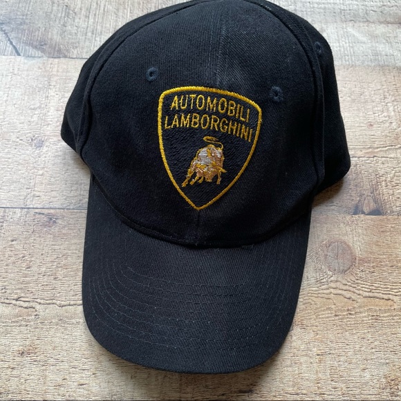 lamborghini Other - Automobili Lamborghini Logo Embroidered Adjustable Baseball Cap Hat in Black